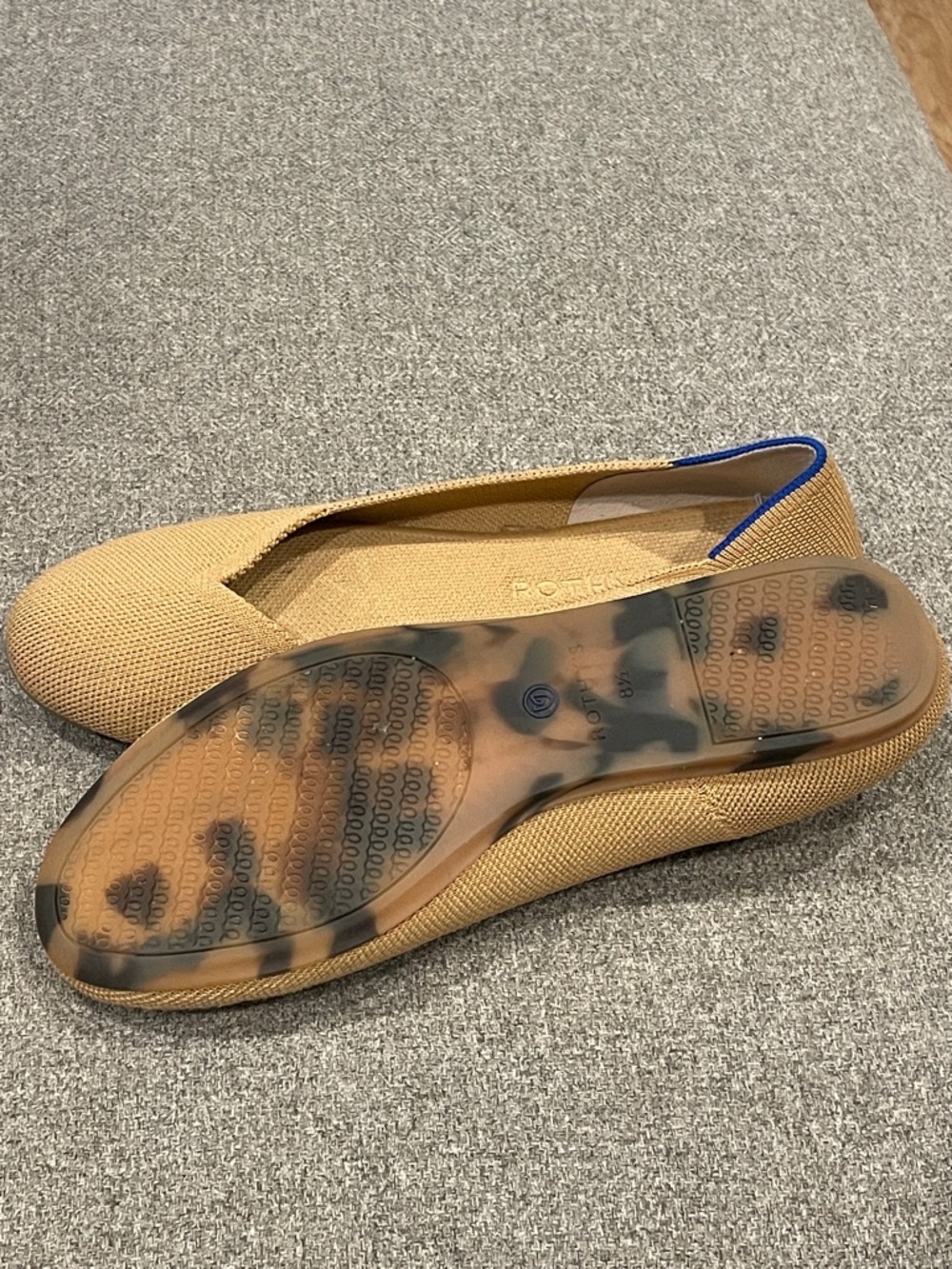 Rothy’s The Flat In Portabello Brown Ballet Shoes - Picture 4 of 4